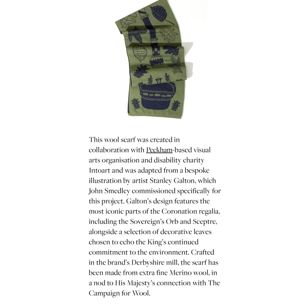 READ JOHN SMEDLEY King Scarf Designed By Stanley Galton New Zealand Wool England